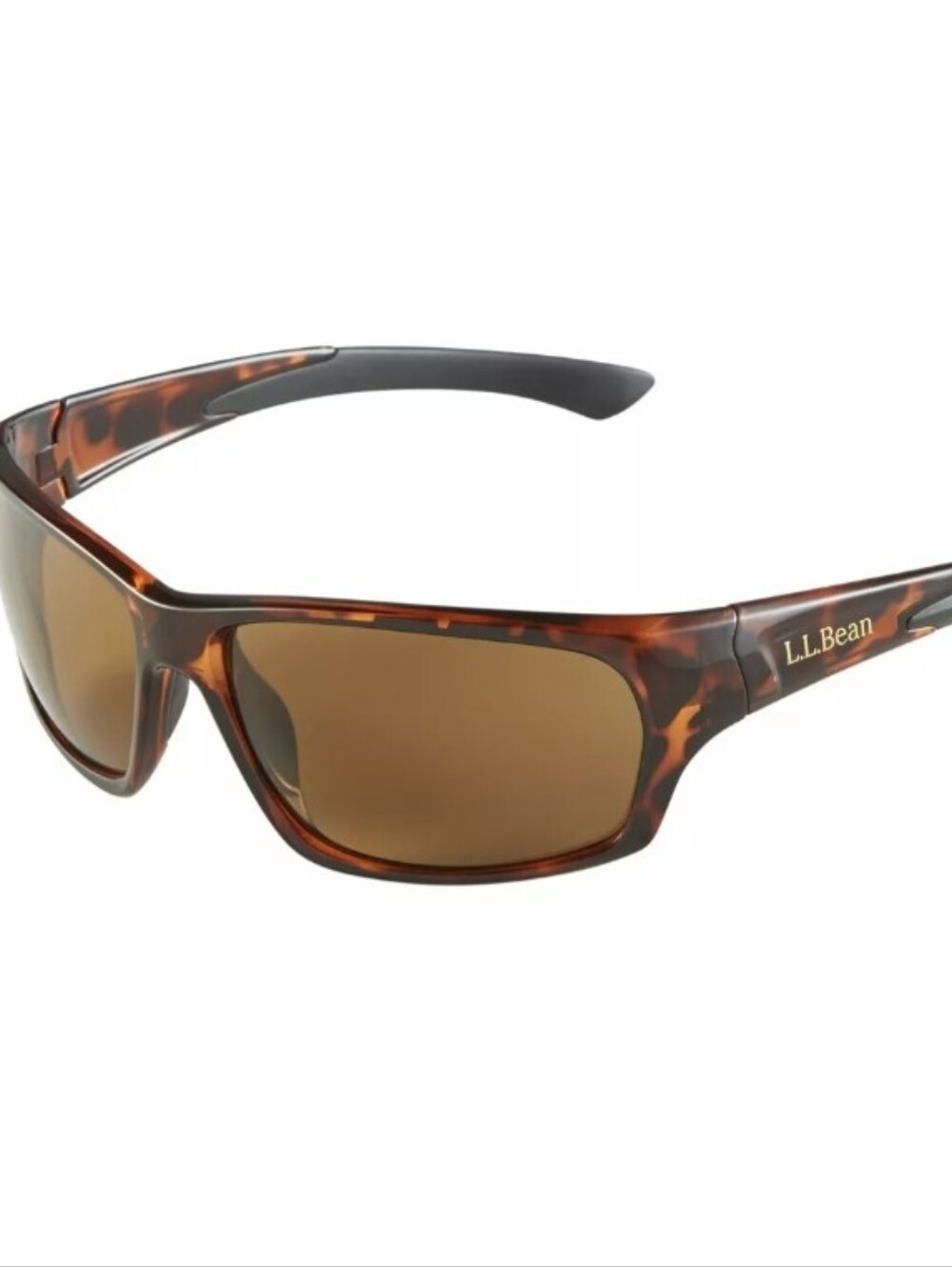 L.L.Bean Tortoiseshell Sunglasses Wrap Around With Brown Lenses